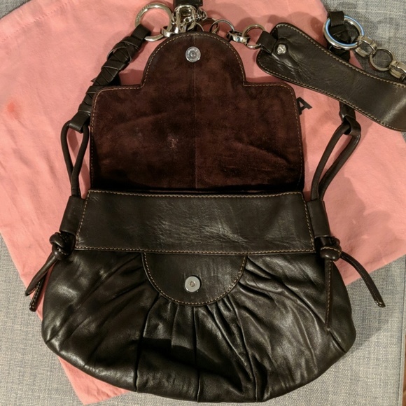 Brown leather designer purse - Picture 2 of 8